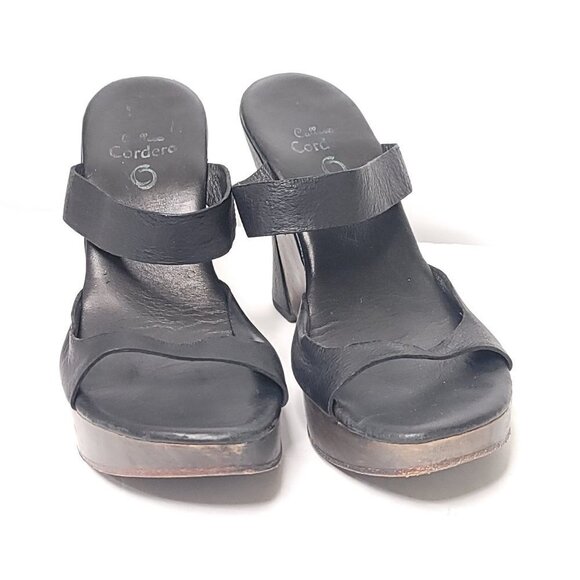 Calleen Cordero Platform Leather Wedges Size 8.5 - Picture 2 of 4